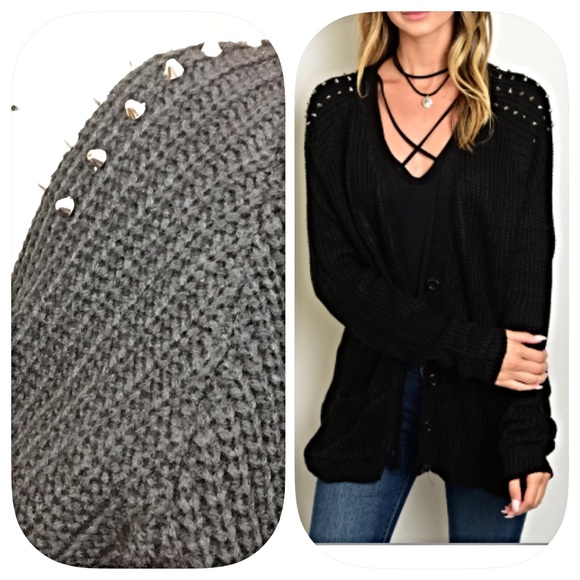 ✂️PRICECUT✂️Sexy Studded Cardi Sweater Small - Picture 2 of 3