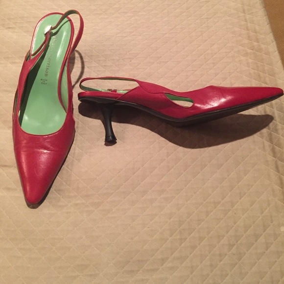 Sigerson Morrison sling backs. Red