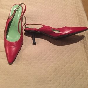 Sigerson Morrison sling backs. Red