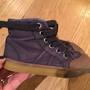 Canvas zip up high tops for toddler