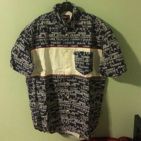 Rare vintage tommy jeans button up shirt