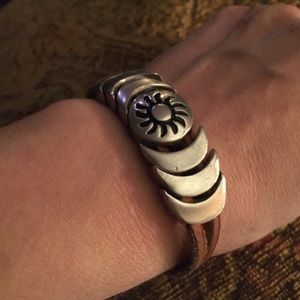 Magnetic Leather With Silver Perception Bracelet