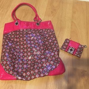 Vera Bradley large tote and wallet