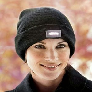 LED Lighted Knitted Unisex Warm Beanie Cap Hat