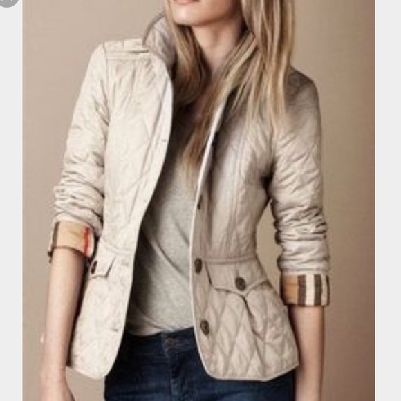 Authentic Burberry Brit Diamond Collared Jacket