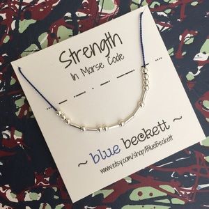 Morse Code 'Strength' Necklace