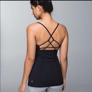 lululemon dancing warrior tank black