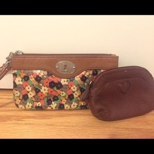 Fossil floral wristlet and Brighton coin purse