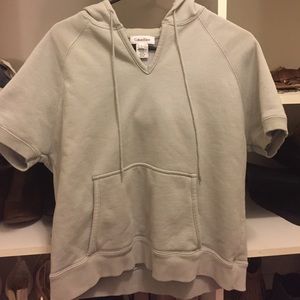 Calvin Klein Modern Cropped Hoodie Sweatshirt