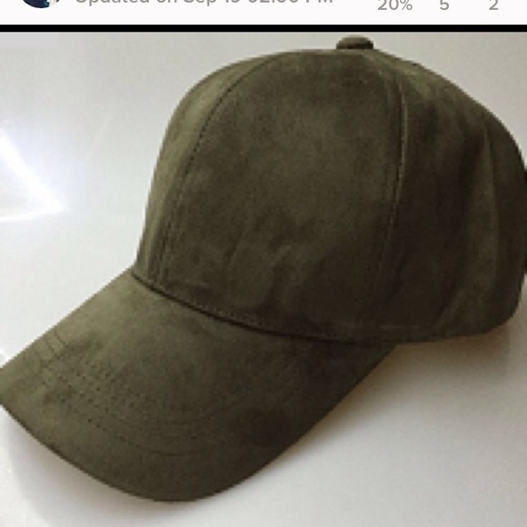 Green suede hat