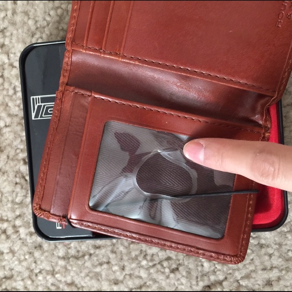 Men Roundtree&Yorke brown card wallet - Picture 3 of 4