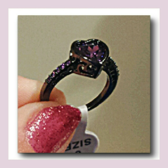 Purple Heart Black Ring - Picture 2 of 4