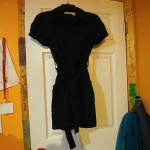 Black button up dress