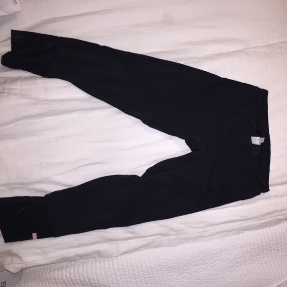 Stella McCartney by Adidas black cropped leggings