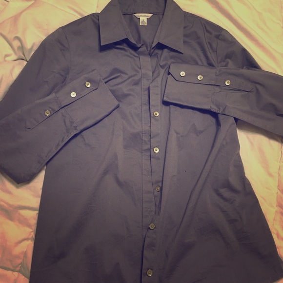 Gray CALVIN KLEIN button down - Picture 1 of 3
