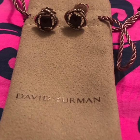 David Yurman black onyx infinity earrings