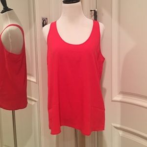 Red Racer Back Top