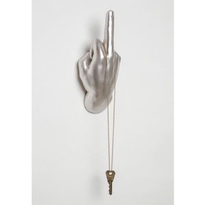 Silver middle finger jewelry/key holder