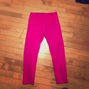 Hot Pink fleece lined leggings