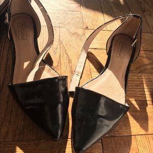 Topshop pointy leather flats.