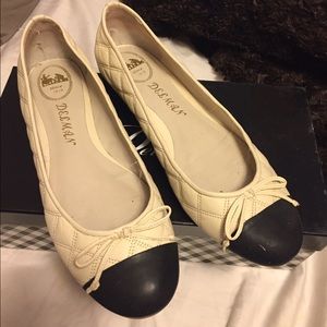 Delman cap toe flats