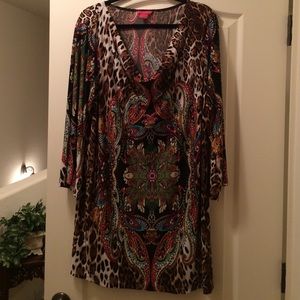 Cowl drape neck tunic.