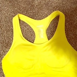 Neon yellow sports bra and puma socks bundle!