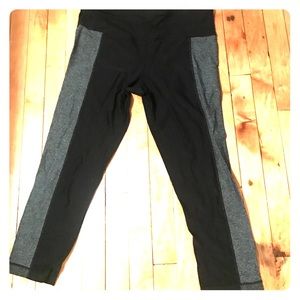 Grey and black crop leggings