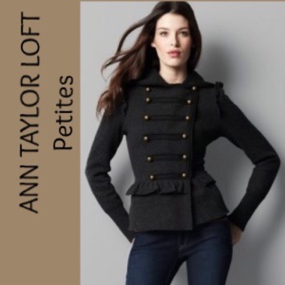 Ann Taylor Sweaters - ANN TAYLOR LOFT Petite SP Military Jacket Sweater