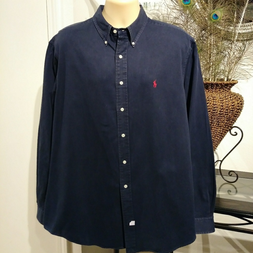 Vintage Polo Ralph Lauren Navy Blue Shirt