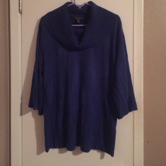 Navy blue cowl neck sweater