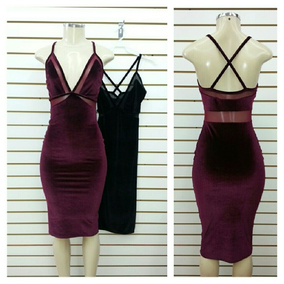 Velvet Mesh Dress
