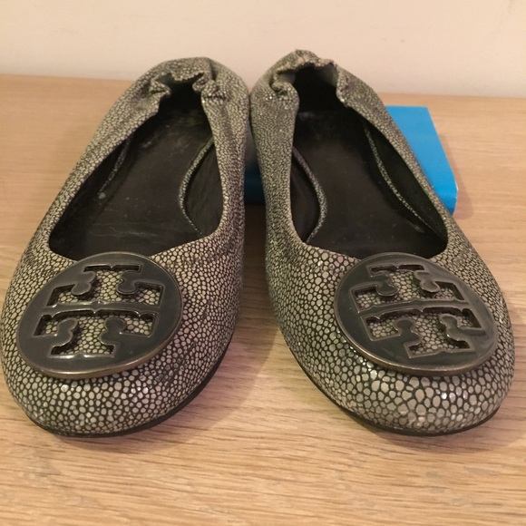 Tory Burch snakeskin ballet flats