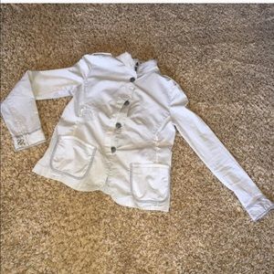 Desigual Life is Fantastic white denim jacket med