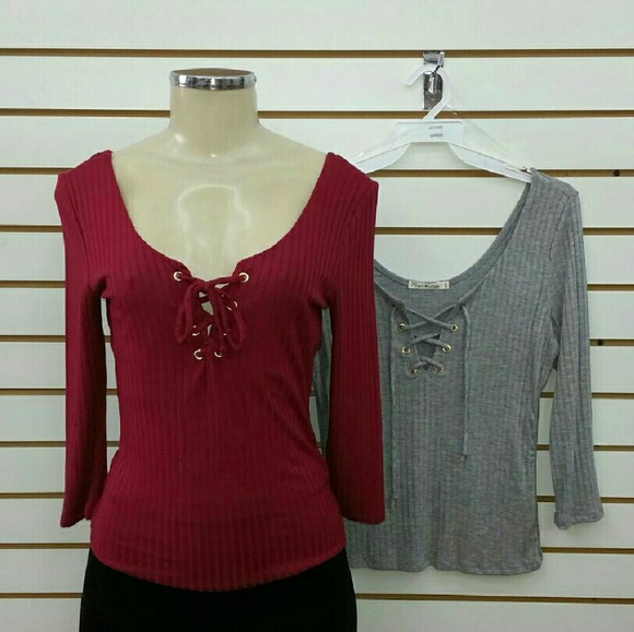 Ribbed Tied Top