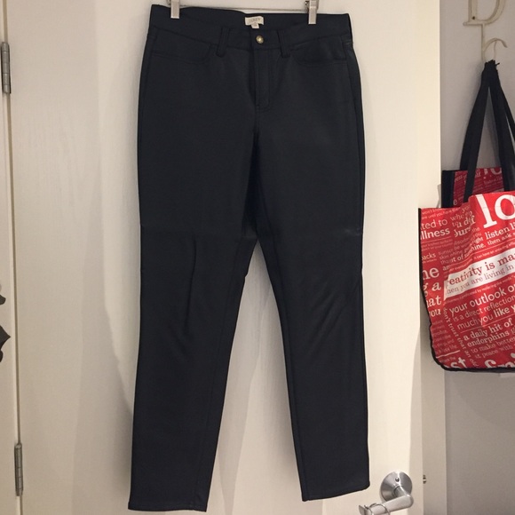 J Crew faux leather pants | black | size 29
