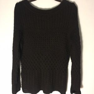 black knit sweater