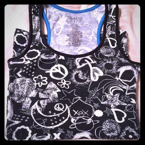 100% cotton patterned racerback tank