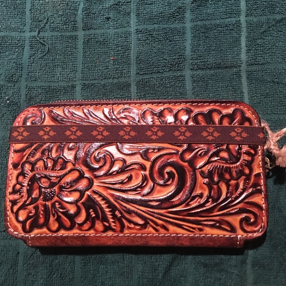 Patricia Nash tooled leather wallet