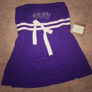 TCU girlie game day tube top