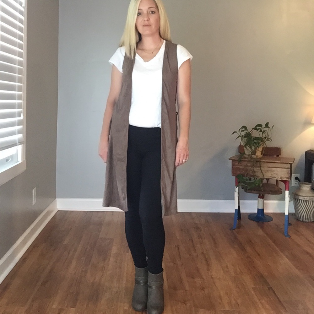 Mocha Suede Duster - Picture 6 of 7