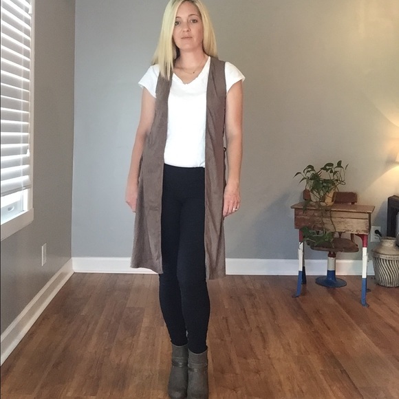 Mocha Suede Duster - Picture 2 of 7