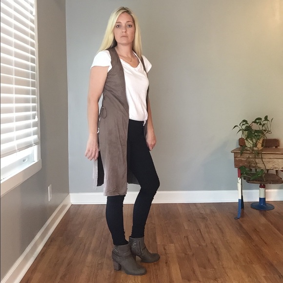 Mocha Suede Duster - Picture 3 of 7