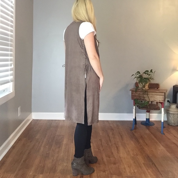 Mocha Suede Duster - Picture 4 of 7
