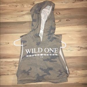Tally Weijl "Wild One" cropped sleeveless hoodie