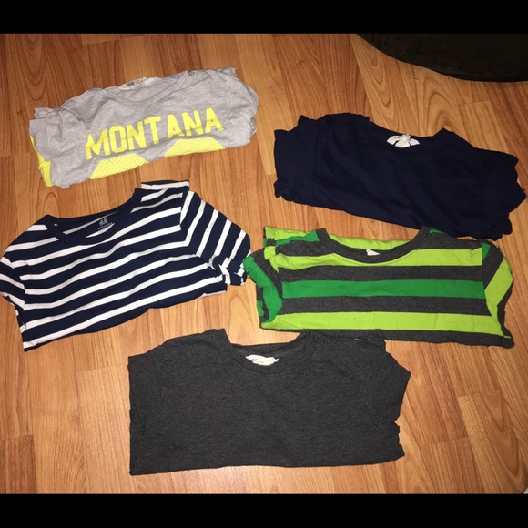(5) boys H&M long sleeved tshirt size 6-8