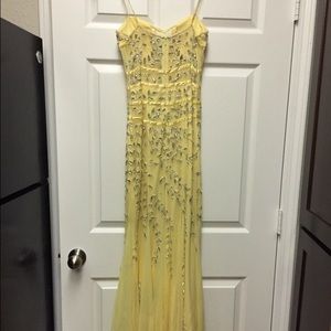 Yellow evening gown