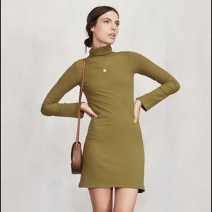NWT REFORMATION Rochelle dress olive S