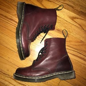 Burgundy w/ purple tones doc martens