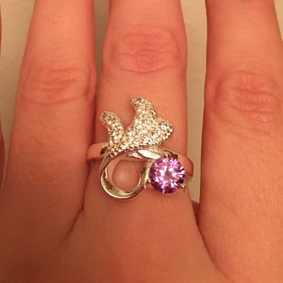 925 Stamped Flower Ring.